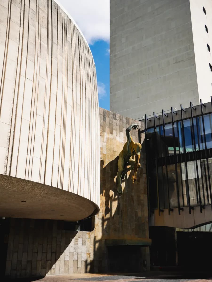 The River God Tyne sculpture on Newcastle Civic Centre