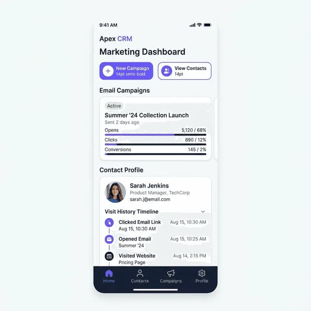 Purple platform on mobile, showing per-screen presence