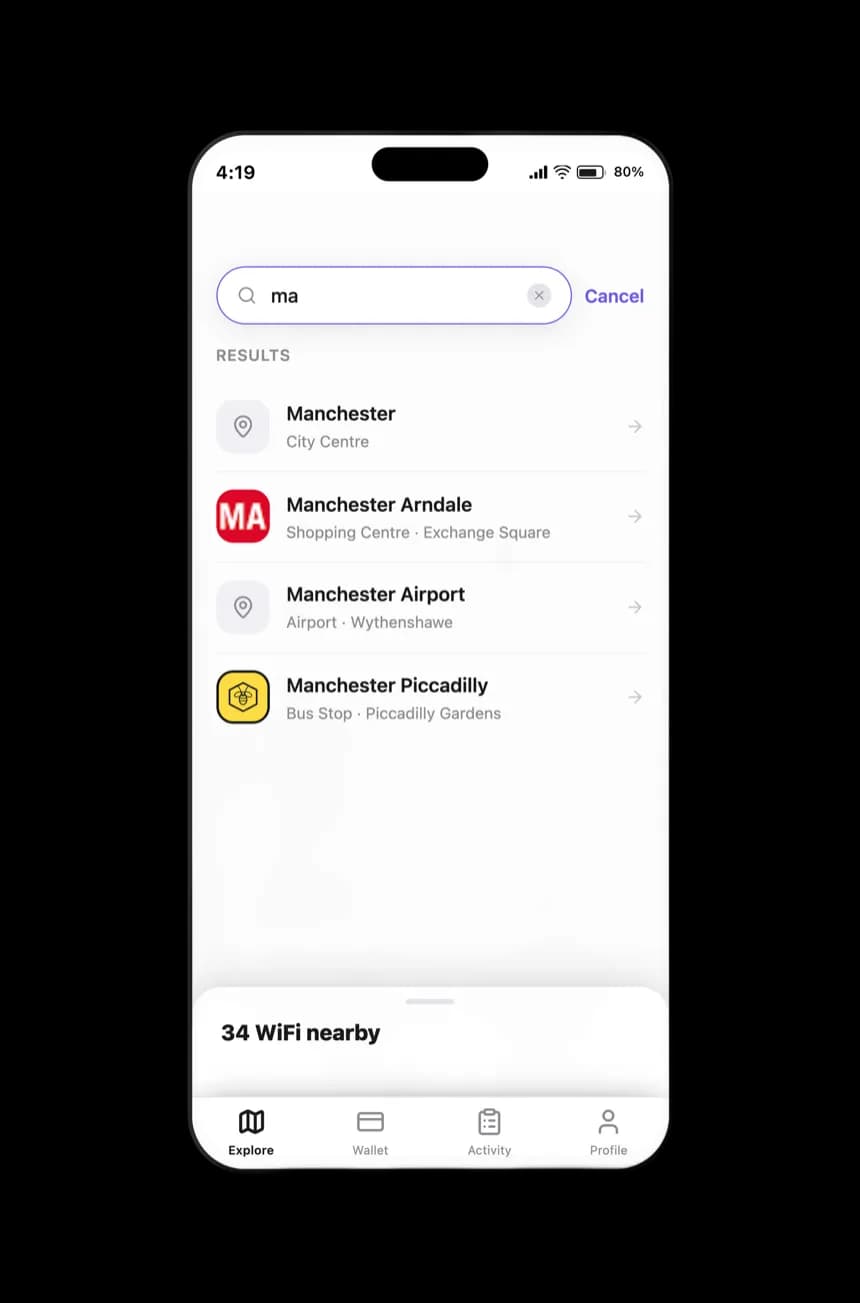 Search results for venues near Manchester