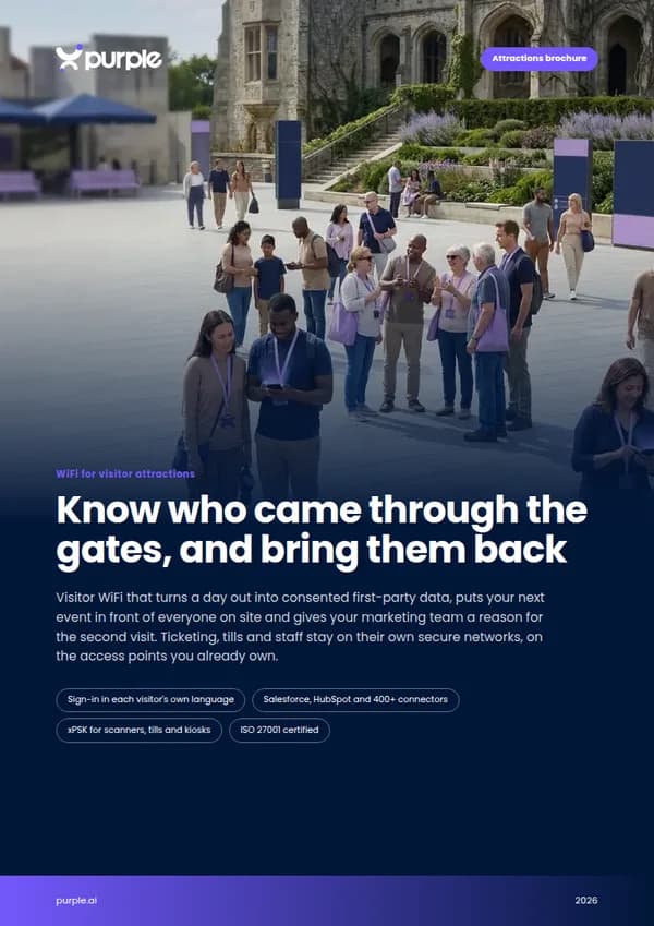Couverture de la brochure Purple Attractions WiFi