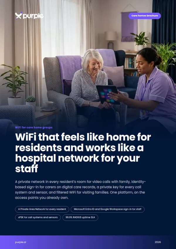 Copertina della brochure Purple Case di cura WiFi