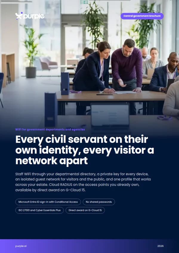 Copertina della brochure Purple Governo centrale WiFi