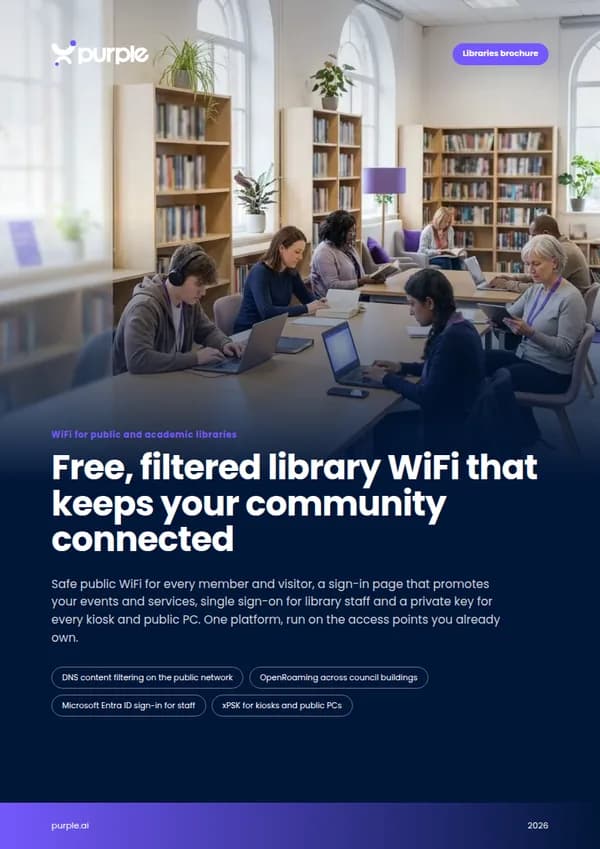 Cover der Purple Libraries WiFi-Broschüre