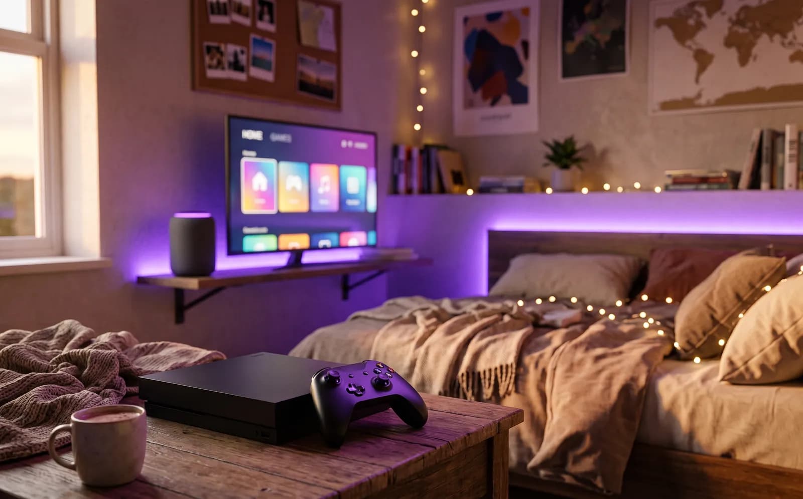 Spielekonsole verbindet sich über eine iPSK mit dem WiFi