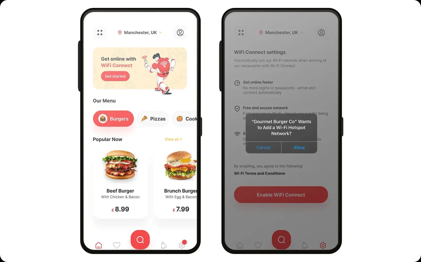 Guest app installing a Passpoint WiFi profile on a phone