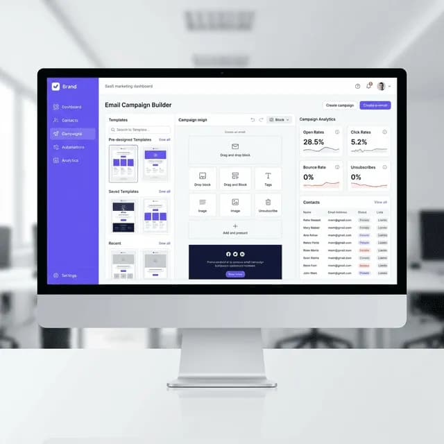 A marketing dashboard showing campaign performance for a cinema.