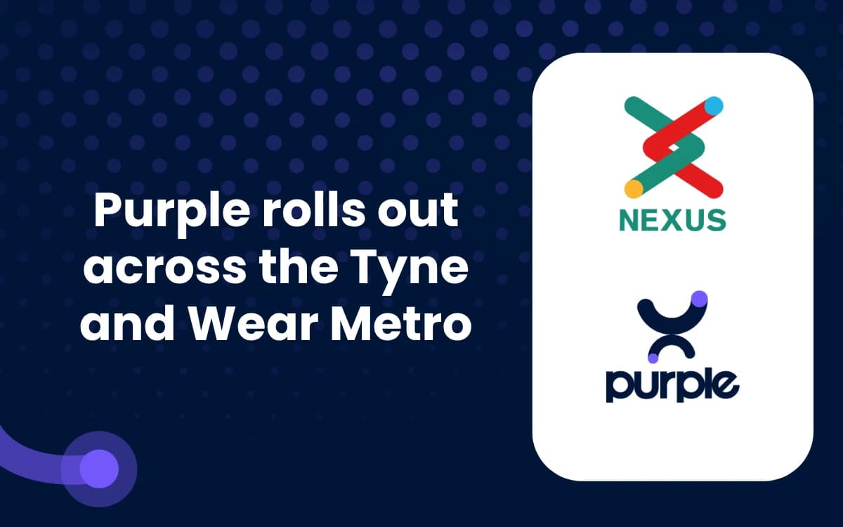 Nexus and Purple logos, marking Purple's WiFi rollout across the Tyne and Wear Metro