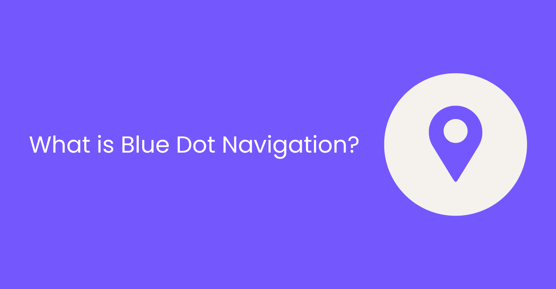 What is Blue Dot Navigation?