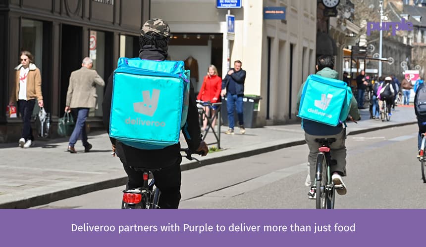 Deliveroo se asocia con Purple para entregar más que solo comida