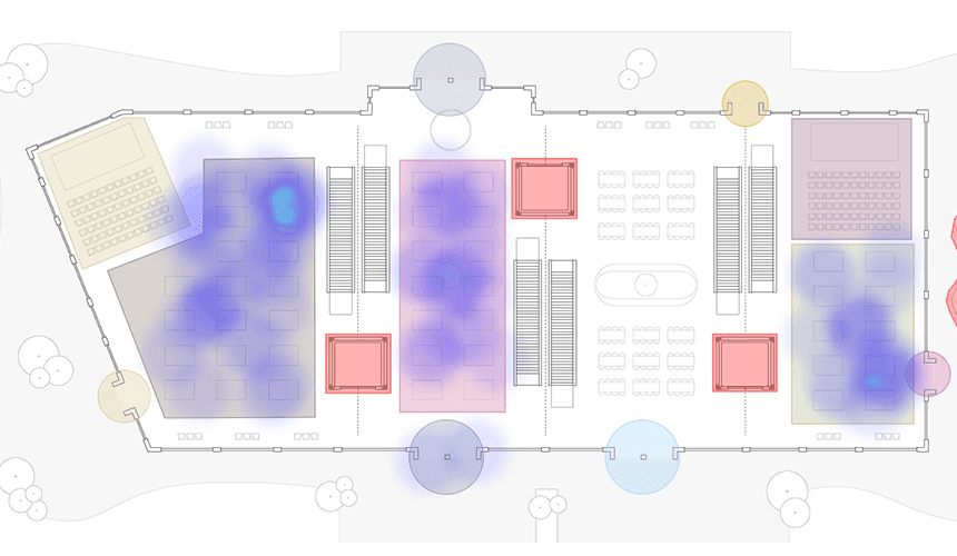 Mappa di calore della posizione di Purple WiFi