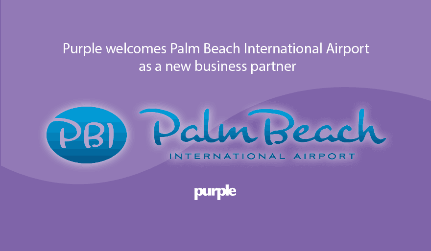 Purple begrüßt den Palm Beach International Airport als neuen Geschäftspartner