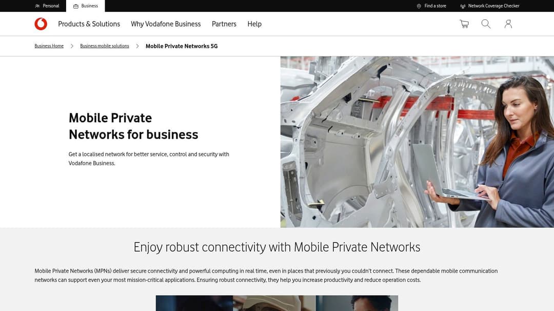 Vodafone Business Mobile Private Networks