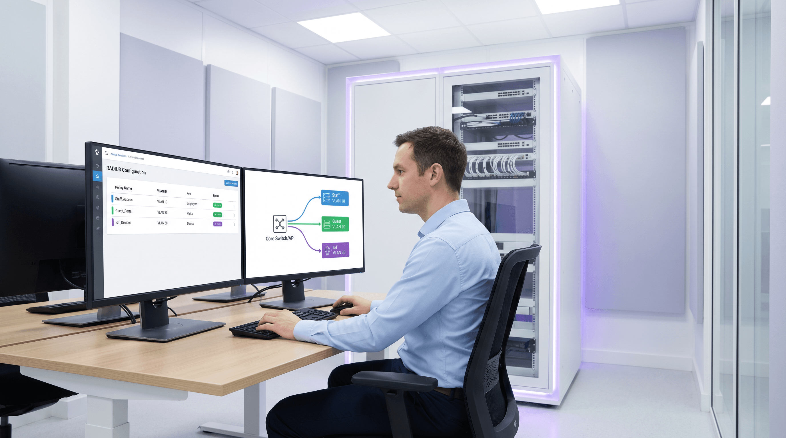 Dynamische VLAN-Zuweisung mit RADIUS: Benutzersegmentierung nach Rollen