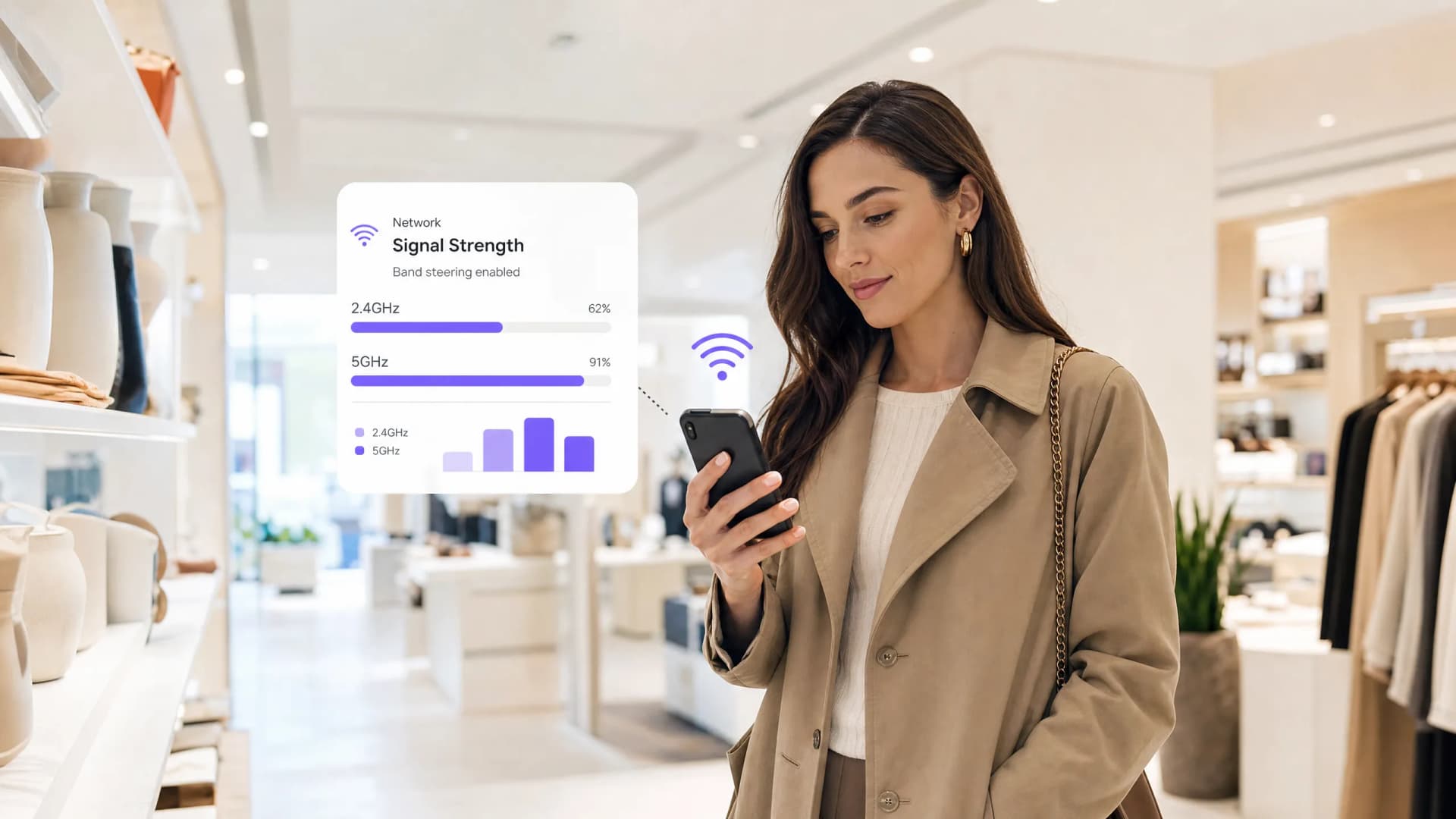 企业环境中的 2.4GHz 与 5GHz:何时使用哪种频段