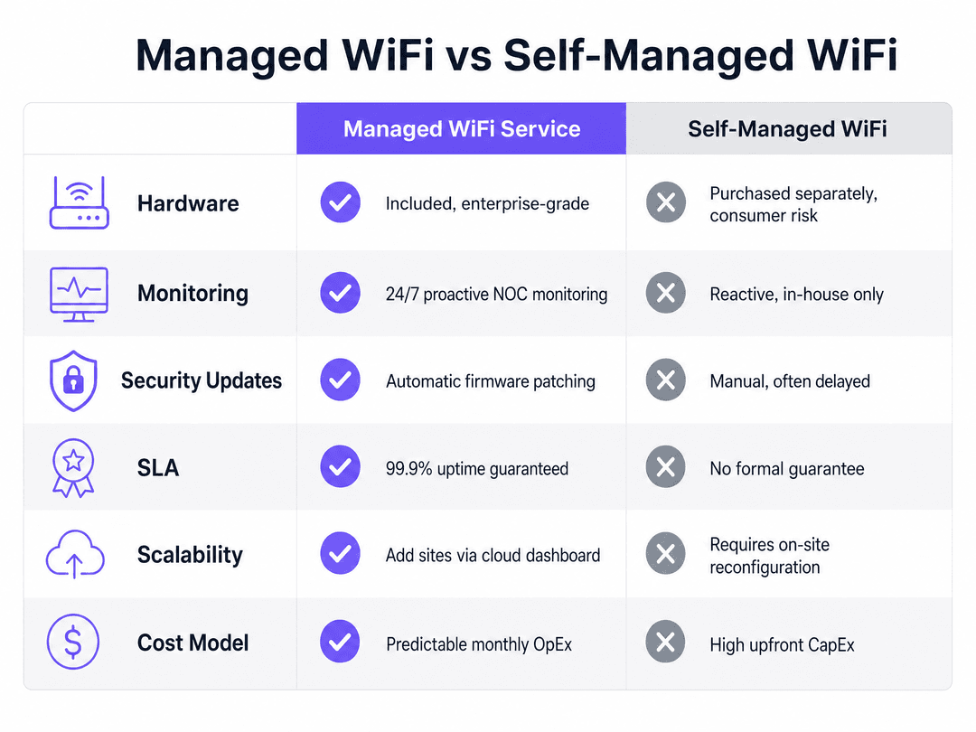 Cox Business ম্যানেজড WiFi: ব্যবসায়িক প্রতিষ্ঠানের জন্য একটি বিস্তৃত নির্দেশিকা - comparison chart