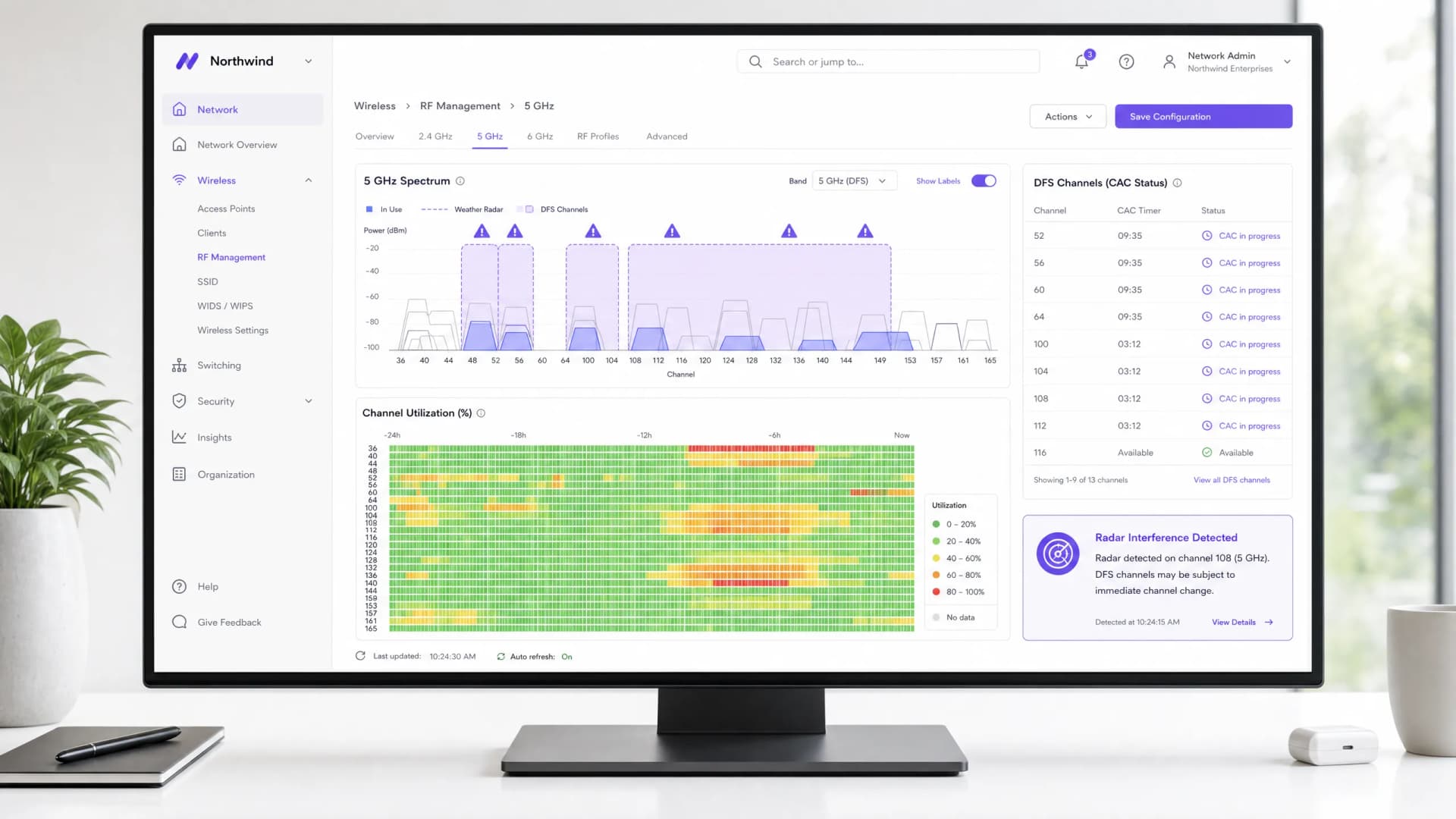5GHz DFS WiFi 信道:企业何时使用与避免使用