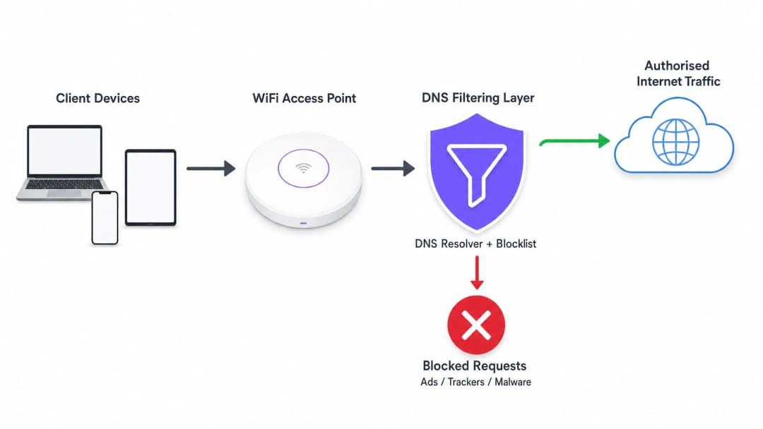 How DNS Filtering Reduces Network Bandwidth Consumption - dns architecture overview