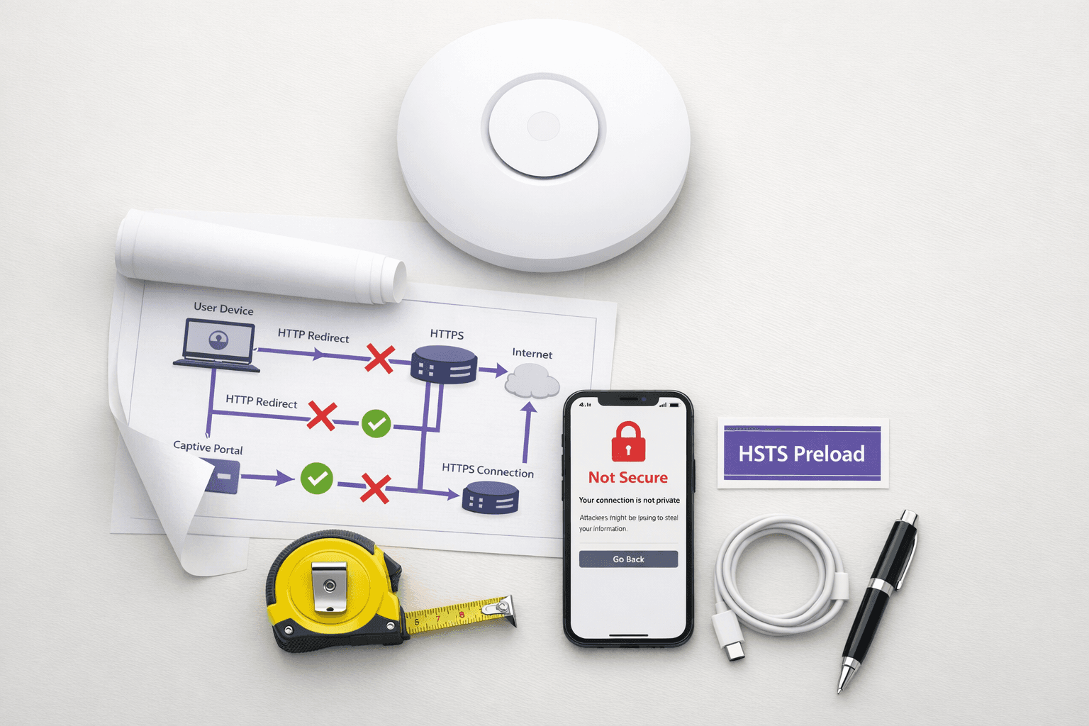 Portails captifs HTTPS en 2026 : Pourquoi HSTS et le renforcement des navigateurs brisent les anciens modèles