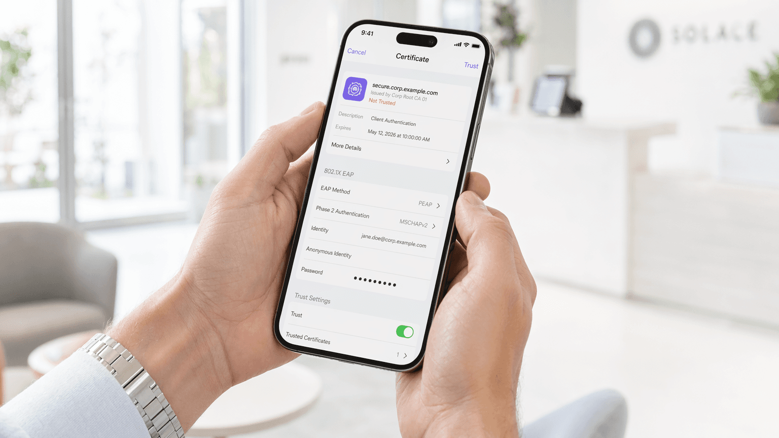 Implementing 802.1X Authentication on Mobile Devices