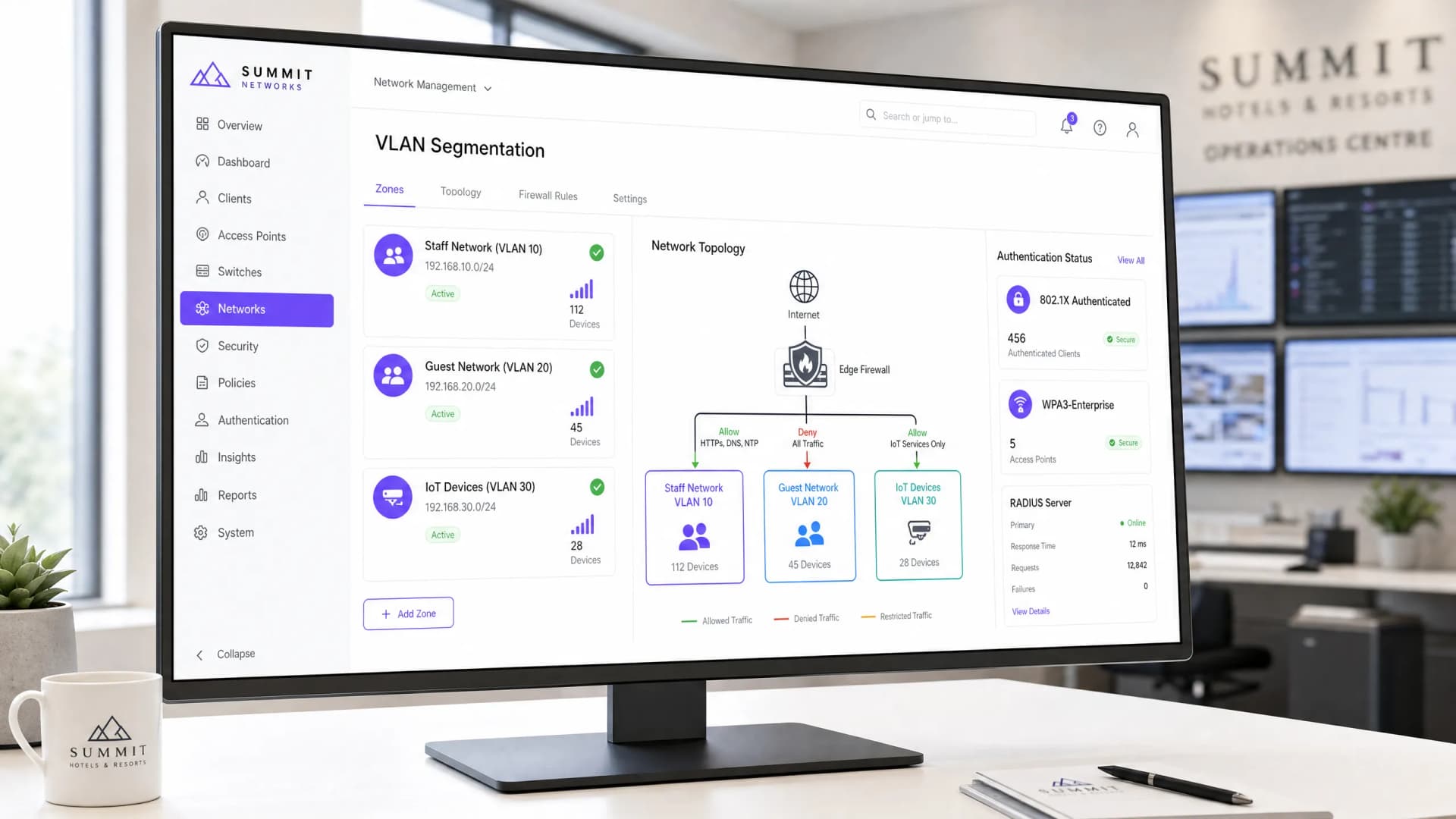 设计与访客流量隔离的安全员工 WiFi 网络