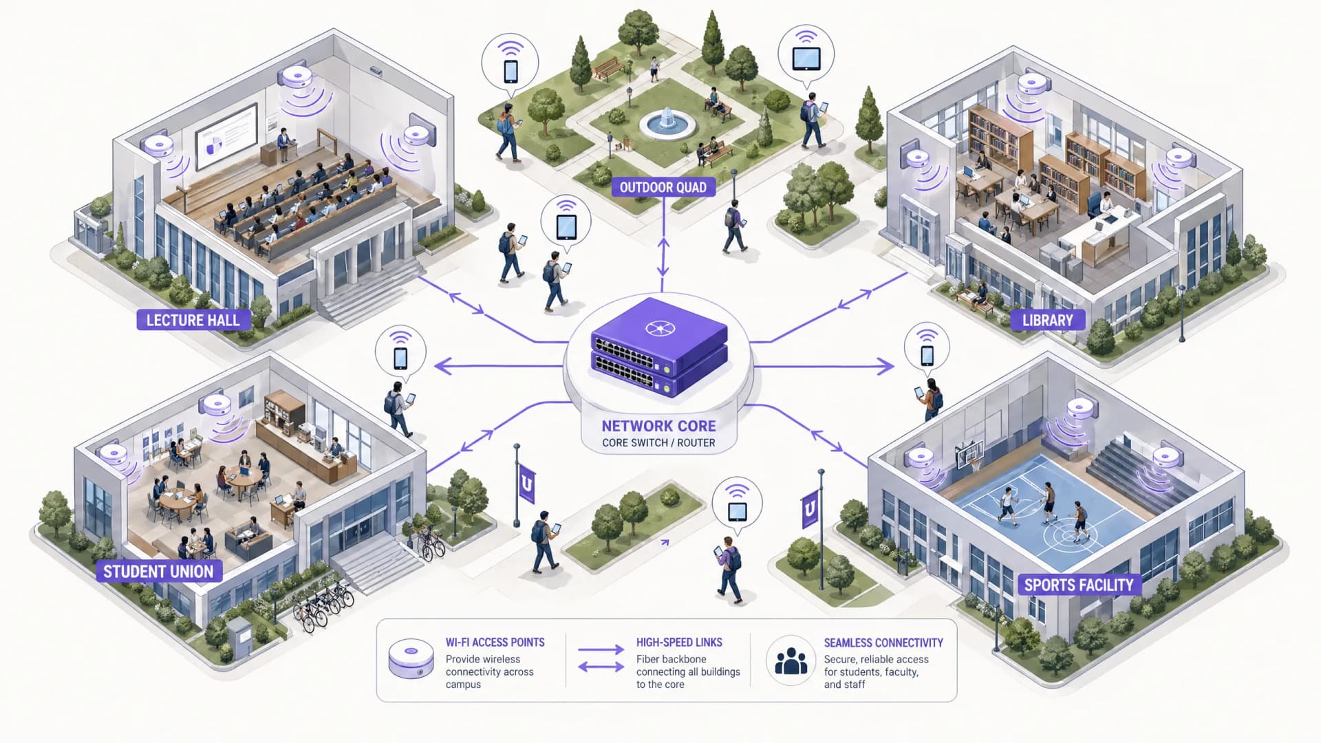 大学WiFi:如何构建覆盖整个校园的无线网络