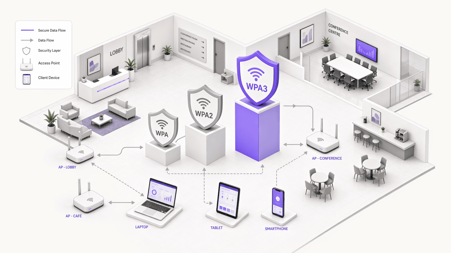 WPA, WPA2 e WPA3: Qual a Diferença e Qual Você Deve Usar?