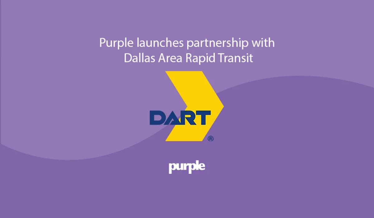 Purple ডালাস এরিয়া র্যাপিড ট্রানজিটের সাথে অংশীদারিত্ব শুরু করেছে
