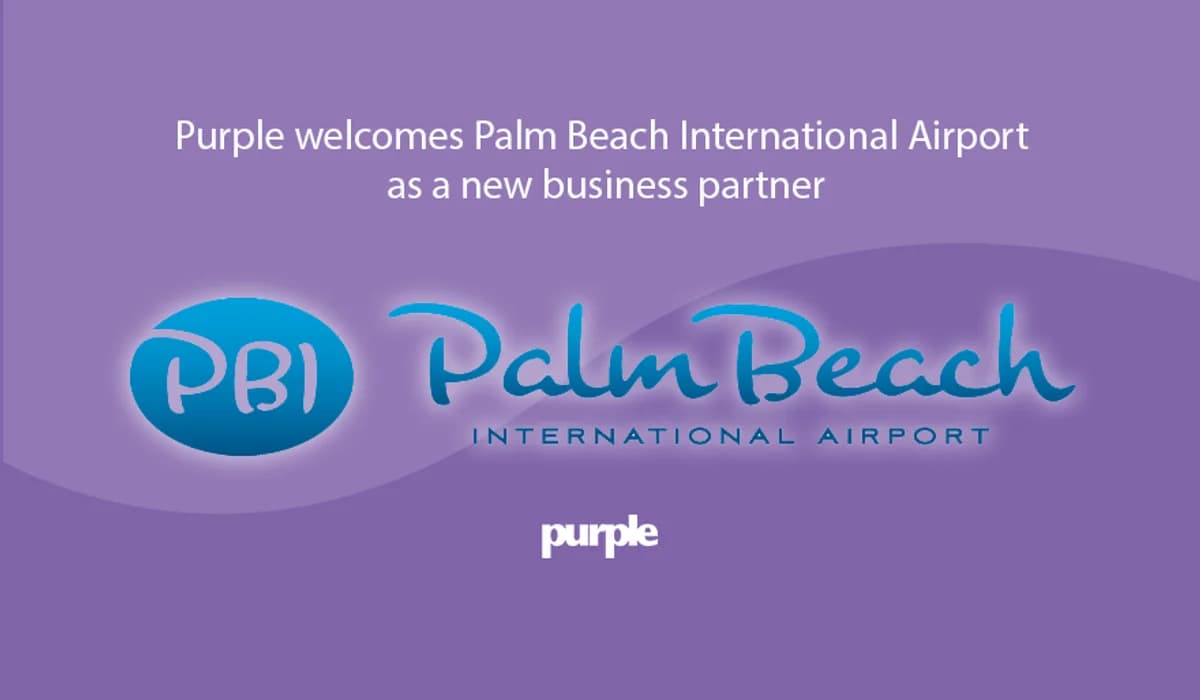 নতুন ব্যবসায়িক অংশীদার হিসেবে Palm Beach International Airport-কে স্বাগত জানাল Purple