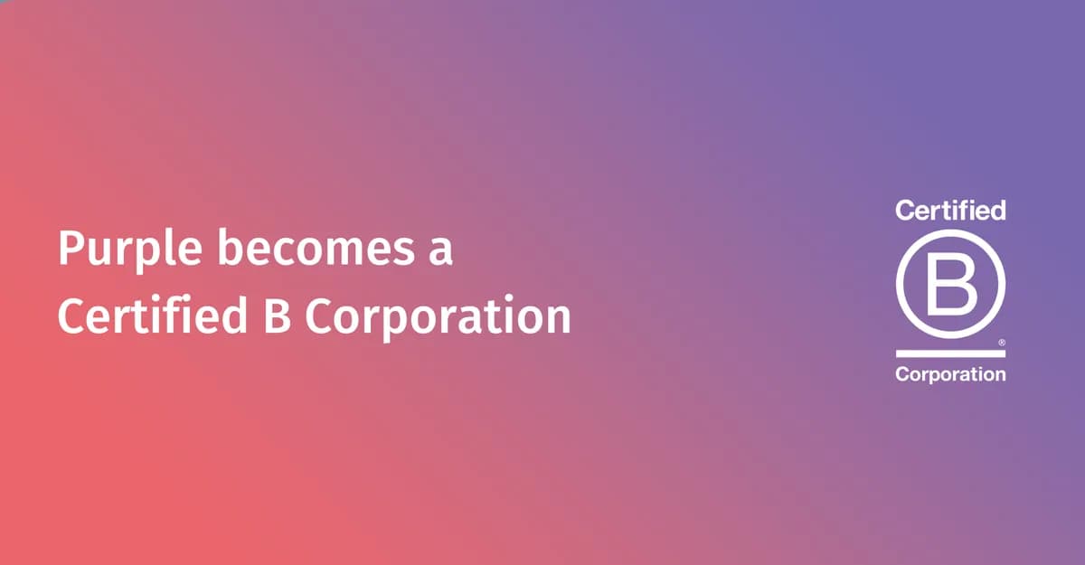 Purple 正式榮獲 B 型企業認證